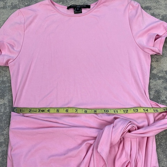New French Connection Short Sleeve Wrap T Shirt Dress Lilac Sachet Pink Sz M - Picture 8 of 11